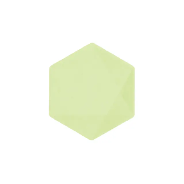 Πιάτα εξάγωνα Vert Decor Green 15.8 x 13.7 εκ - Πράσινο Παστέλ / 6 τεμ