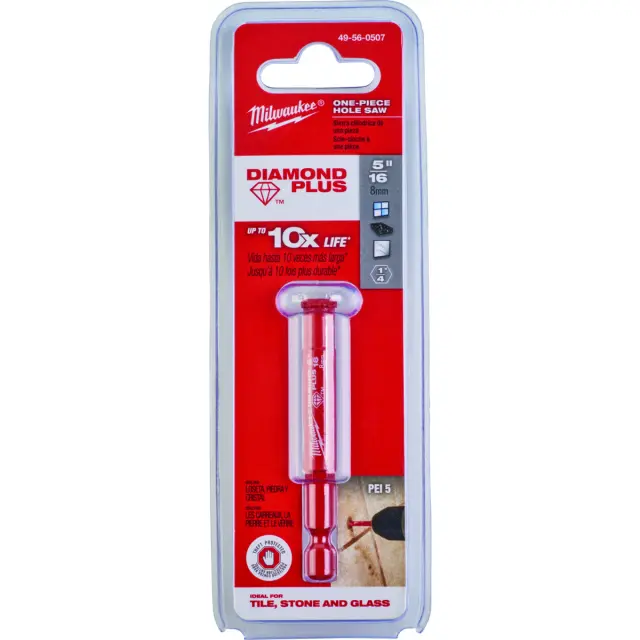 Ποτηροτρύπανο Αδαμάντινο MILWAUKEE DIAMOND PLUS 1/4" 8mm 2
