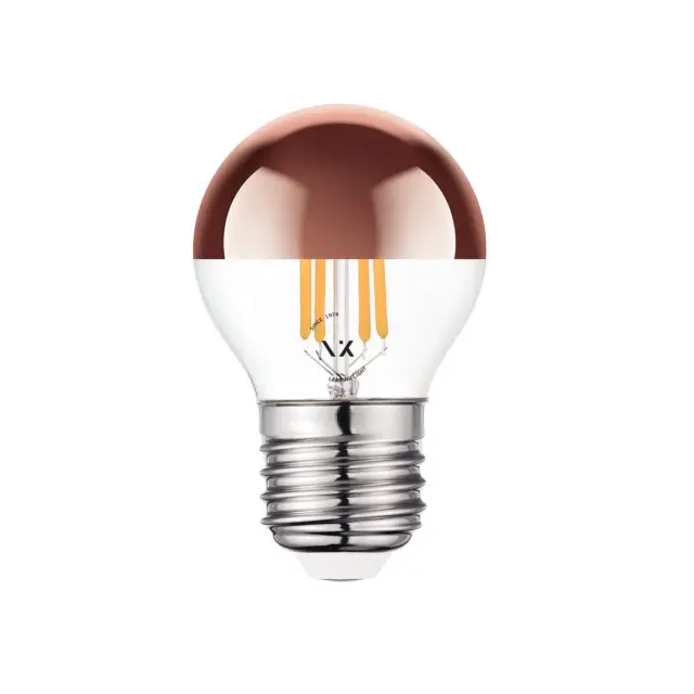 5 Τεμάχια Λάμπες led E27 μίνι σφαίρα Filament ροζ χαλκός 4.5W 2700Κ Dimmable 05121/D/E/PCT/W