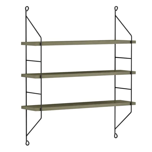 ΡΑΦΙΕΡΑ ΤΟΙΧΟΥ ΜΕΛΑΜΙΝΗΣ FB99185.12 OLIVE GREY 60x15x68Y εκ. 3