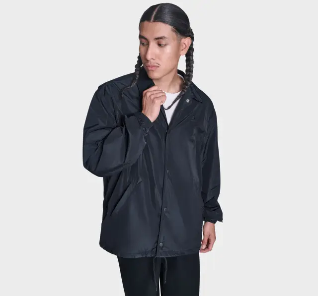 Converse Men's Andover Coach Jacket CVM5J563-BLK - L