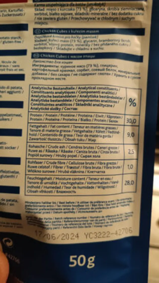 Trixie Λιχουδιά Chicken Cubes Κυβάκια Κοτόπουλου 50gr 3