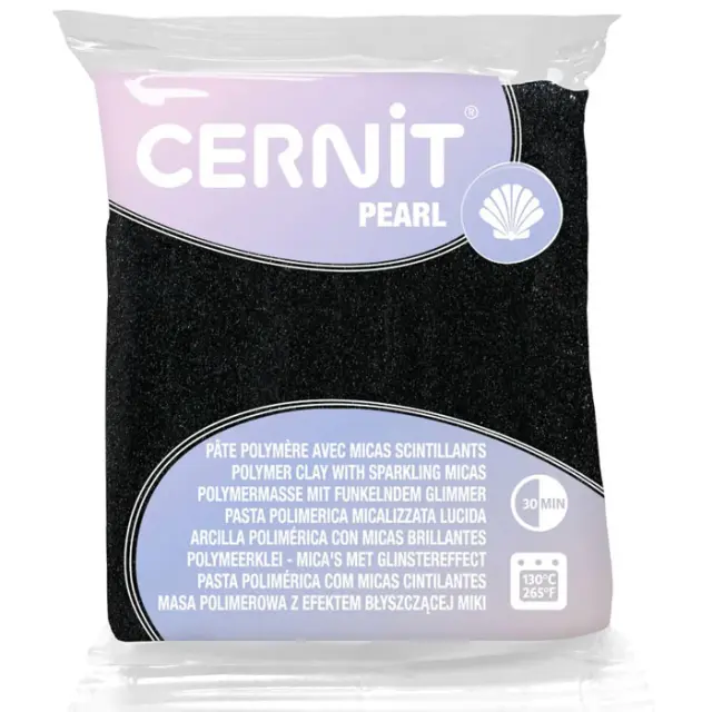 Πολυμερικός Πηλός Cernit Pearl No100 - Black - 56gr