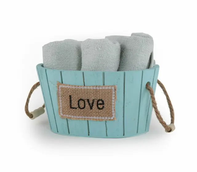 ΚΑΛΑΘΑΚΙ LOVE ME ΛΑΒΕΤΕΣ BAMB.30Χ30 ΣΕΤ 5ΤΜΧ 1125-MINT - NEF NEF