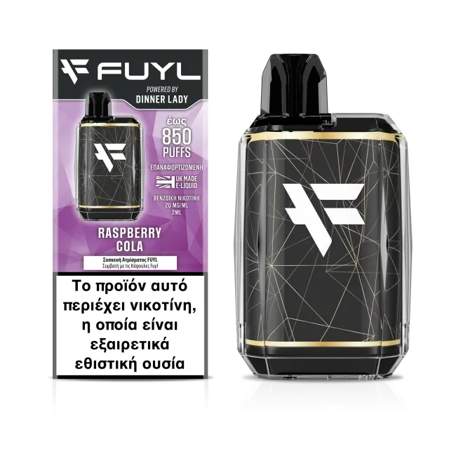 Fuyl Pod System 500mAh Starting Kit Raspberry Cola 20mg 850 Puffs - Dinner Lady