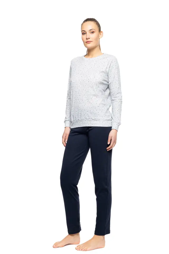 W1067 - Yacht Blue - PYJAMA MELANZE