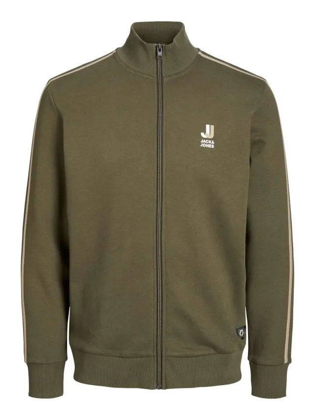 JCOLOGAN BLOCK SWEAT HIGH NECK ZIP SN Forest Night - M