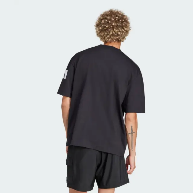 Adidas Essentials Loose Fit 3 Bar Logo Ανδρικό T-Shirt Μαύρο - L 2