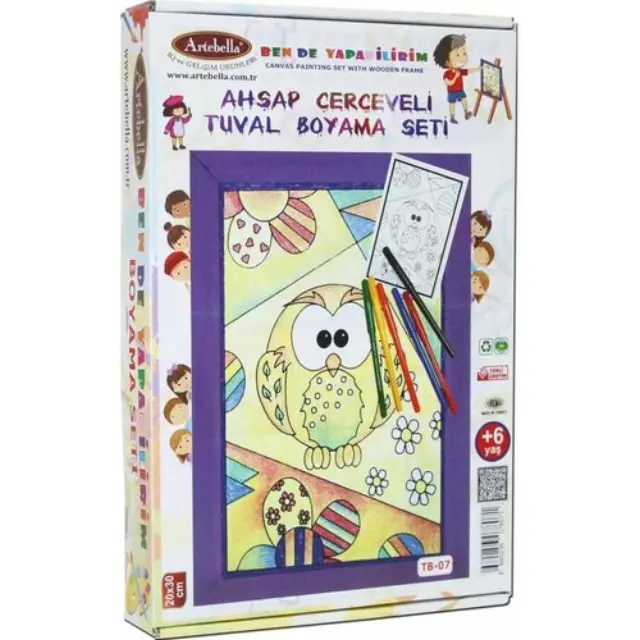 Artebella Σετ Ζωγραφικής Καρτολίνο & Χρώματα 20x30cm TB-07
