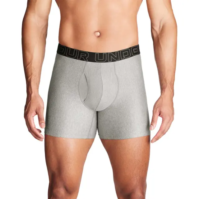 Under Armour Men's Performance Tech 6inc 3 Pack Boxer Underwear Μαύρο - Γκρι 1383878-035 (Under Armour) - Small