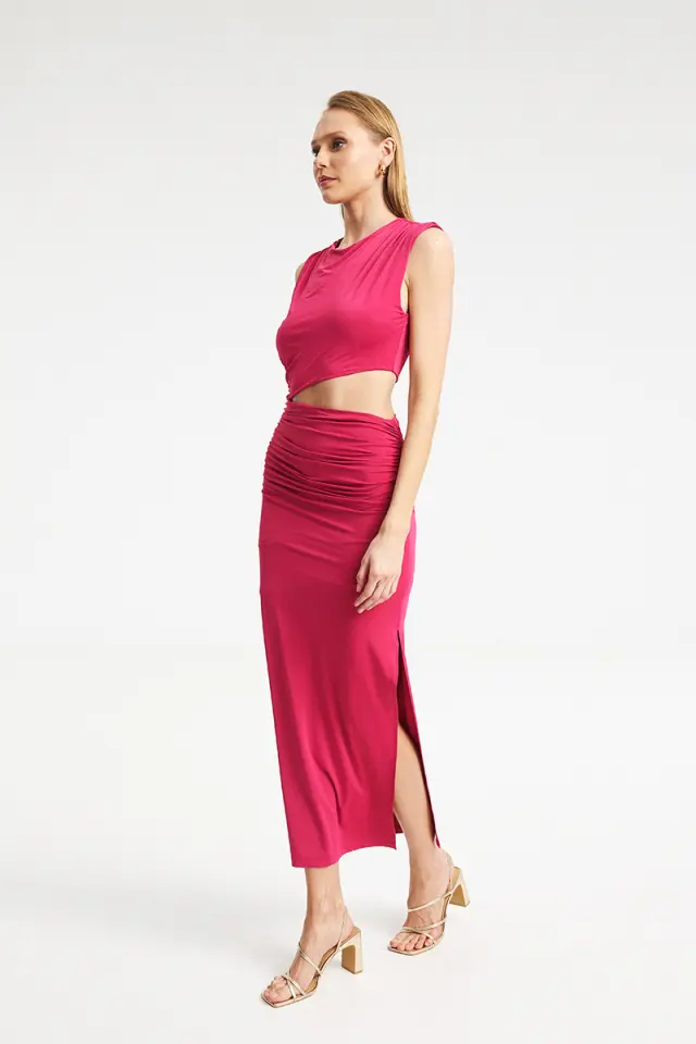 Maxi Φόρεμα με Cut-Out & Draped Σιλουέτα ADELINE DRESS - XS 2