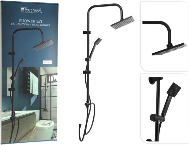 Στήλη Ντουζ Bathroom Solutions 2 εξόδων, με διαστάσεις 80x34cm - Matt Black CF6000020