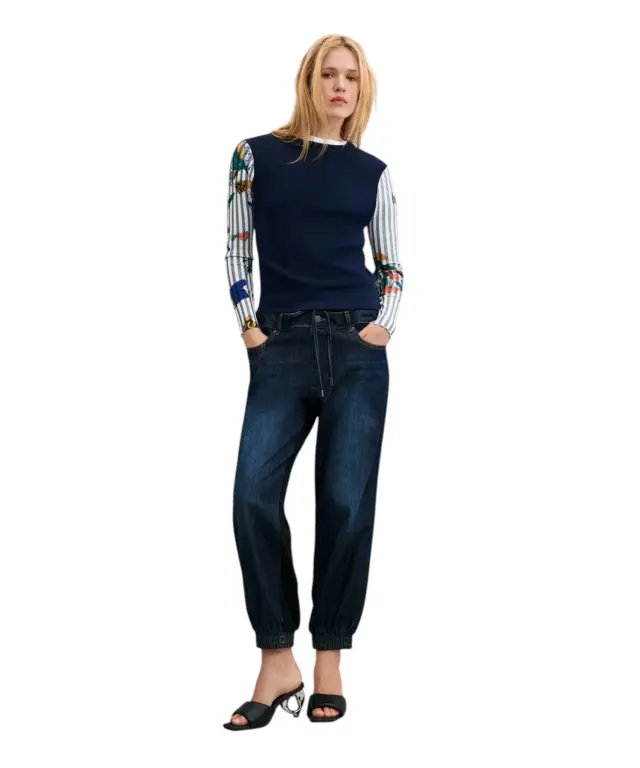 Desigual - Γυναικείο Πουλόβερ Navy Jersey 26WWJF28-5032 Μπλε 3