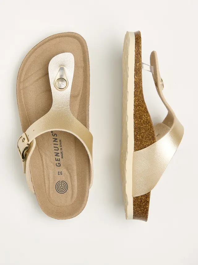 Genuins Πέδιλα Παιδικό HT Χρυσό GEN/ROSAS KIDS GOLD 3