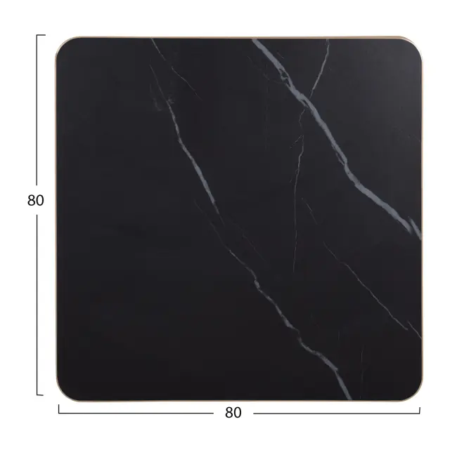 ΕΠΙΦΑΝΕΙΑ ΤΡΑΠΕΖΙΟΥ SINTERED STONE FB96655.13 BLACK MARBLE--ΠΛΑΙΣΙΟ ALU ΧΡΥΣΟ 80x80εκ. 2