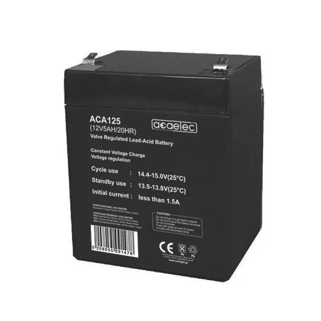 Aca Light ΜΠΑΤΑΡΙΑ AGM VRLA 12V 5AH/20HR 1,5kg 87X67X103MM