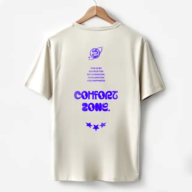 T-shirt Noshame® Off-white με τύπωμα Comfort Zone - 132532 - XXL 2