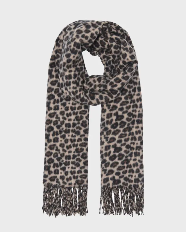 Only Onljosephine Κασκόλ με Animal Print Noos Καφέ - ONE SIZE