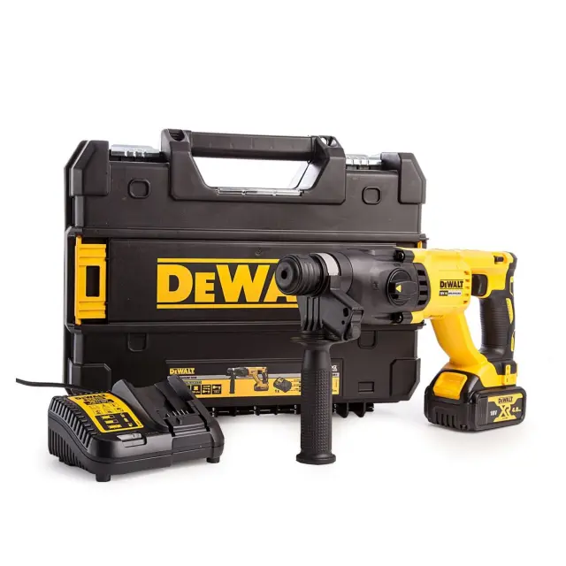 DeWalt DCH133M1 - Κρουστικό Πιστολέτο Μπαταρίας SDS Plus 18V σε Βαλίτσα Μεταφοράς με Φορτιστή και 1 Μπαταρία 4Ah (1x4Ah)