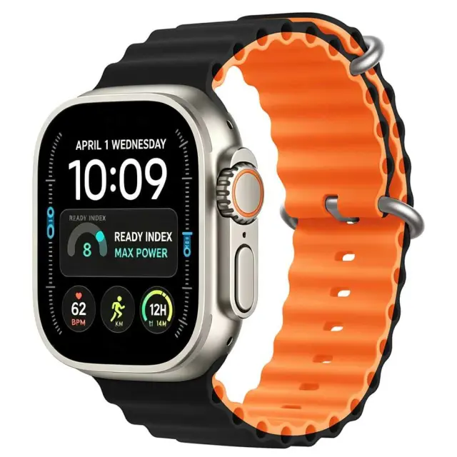 Tech-Protect IconBand Pro Strap Apple Watch 4 / 5 / 6 / 7 / 8 / 9 / SE / Ultra 1 / 2 42/44/45/49mm Orange-Black 3