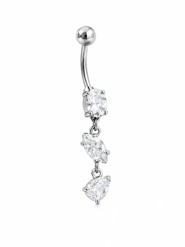 Ghetto Crystal Drop Navel Piercing