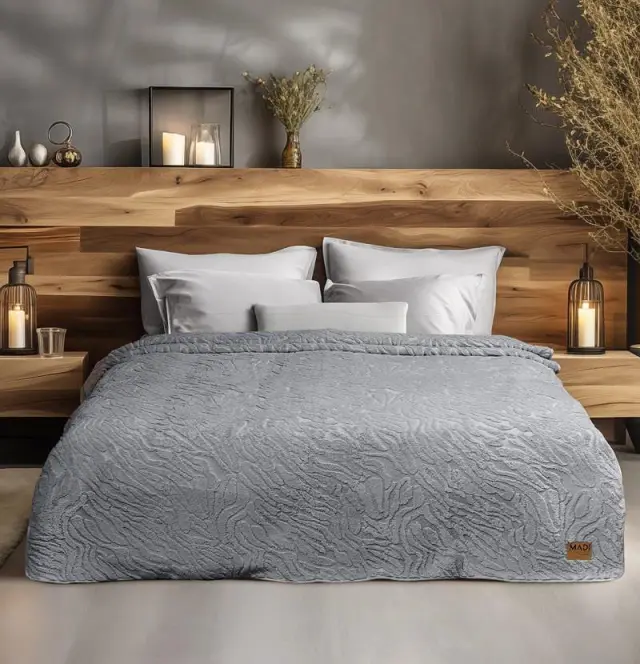 Κουβέρτα γούνινη ZANORIA GREY MADI υπέρδιπλη: 220 x 240 εκ.