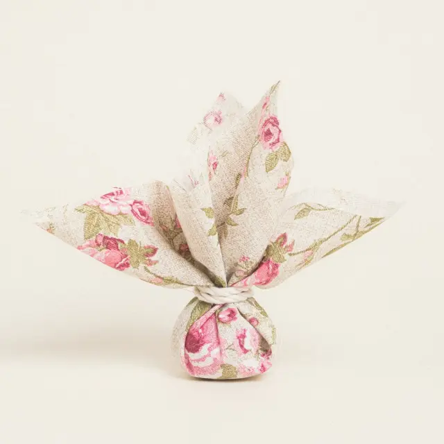 Beauty Home ΜΑΝΤΗΛΙ 27 x 27 cm ΦΛΟΡΑΛ VINTAGE ΜΠΕΖ ΦΟΝΤΟ 2