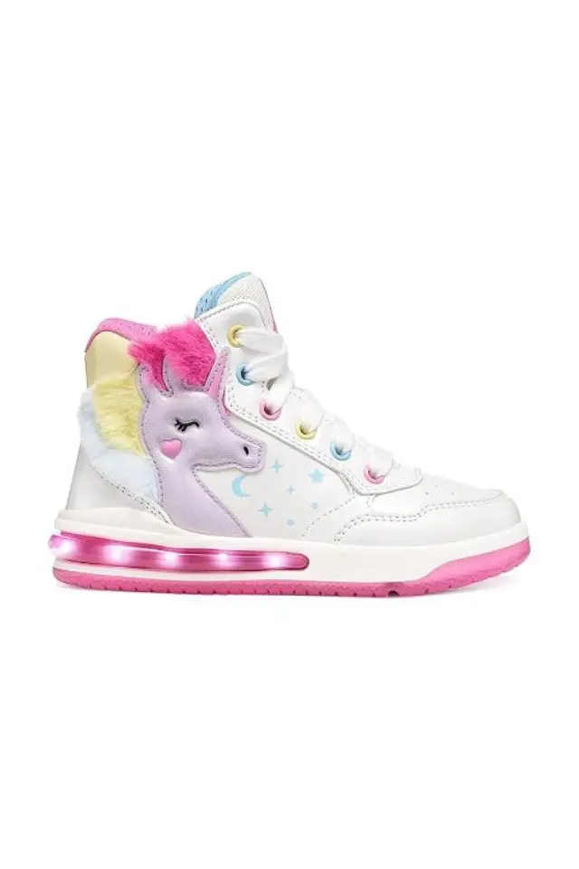 Παιδικό Παπούτσι για Κορίτσι Geox J Sketlite Girl White (Μεγέθη 24-33) ΛΕΥΚΟ 2