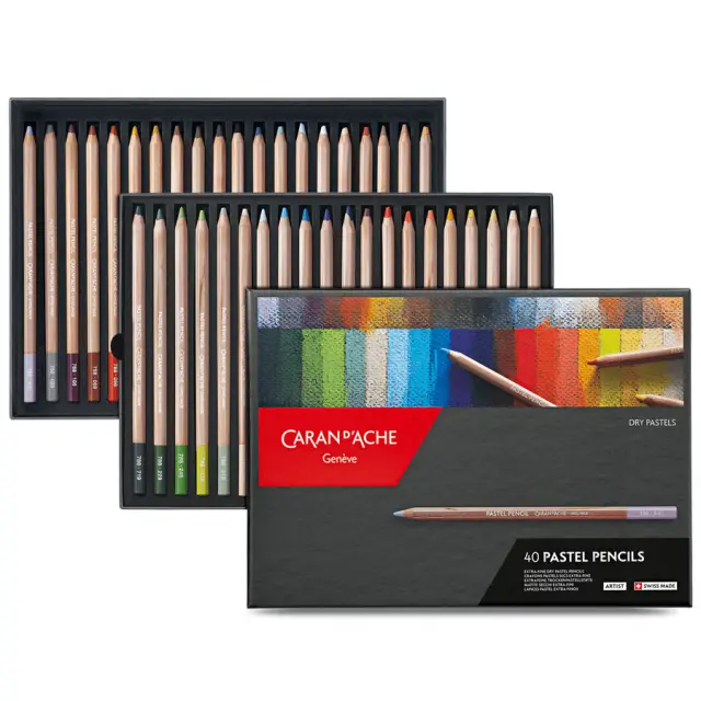 Σετ Μολύβια Παστέλ Caran d'Ache Pastel, 40 Χρώματα
