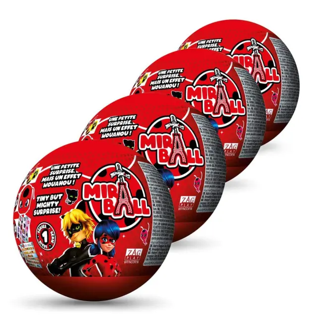 Miraculous μπάλα miraball με ζουληχτό ήρωα kwami 3