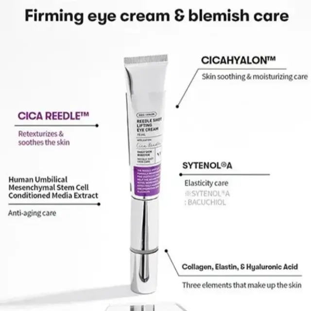 VT Cosmetics Reedle Shot Lifting Eye Cream Αντιγηραντική Κρέμα Ματιών με Τεχνολογία Reedle Shot, 15ml 2