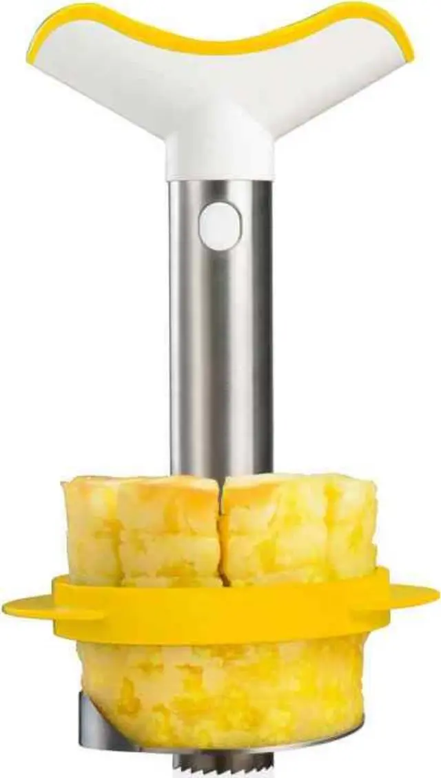 Vacu Vin Κόφτης & Διαχωριστής Ανανά Ανοξείδωτος Pineapple Slicer 24cm 1lt Κίτρινος