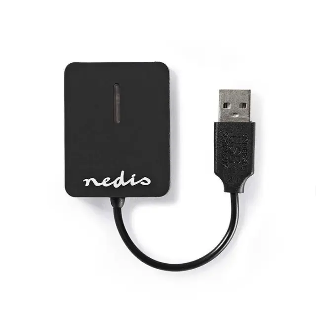 Card reader All-in-One USB 2.0, με ενσωματωμένο καλώδιο.