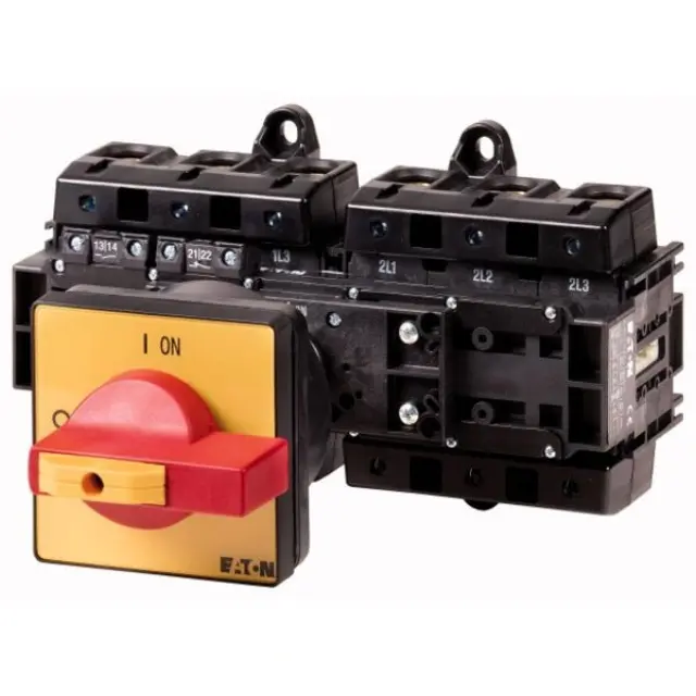 Main Switch T6 160A Rear Mounting 6P Emergency Red/Yellow