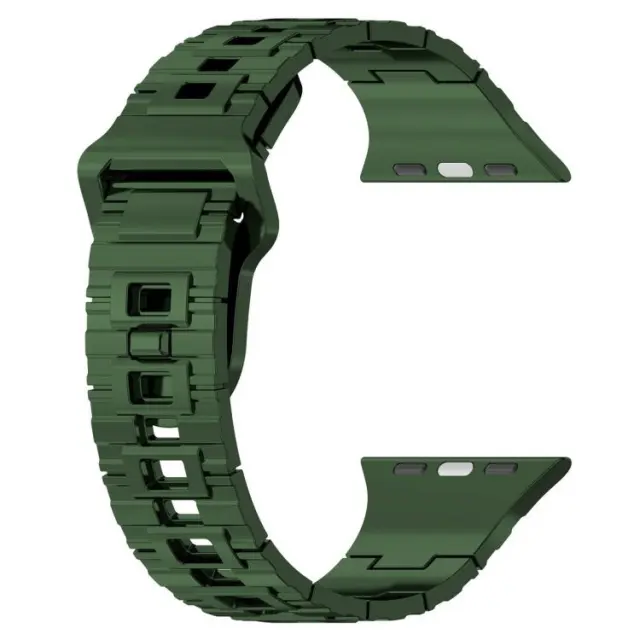 Armor Style Ανταλλακτικό Λουράκι Σιλικόνης για Apple Watch 44/45/46/49mm - Green OEM 3