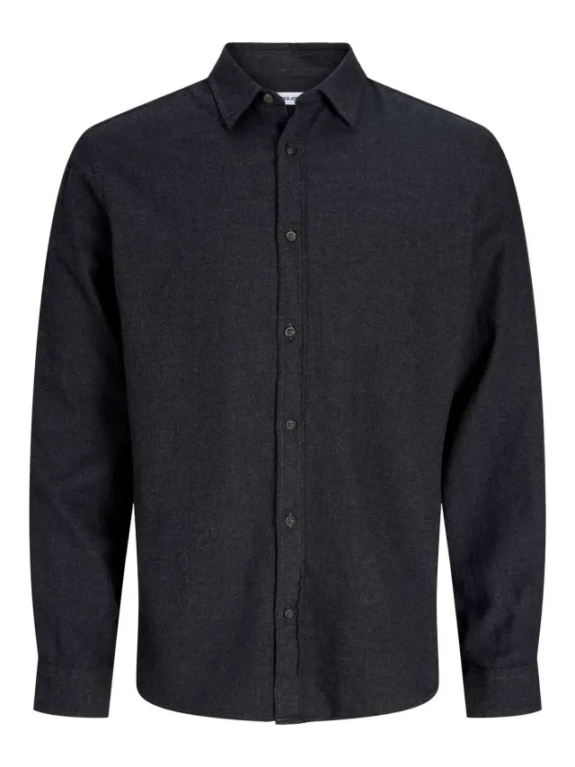 JJECLASSIC MELANGE SHIRT L/S NOOS Dark Grey Melange