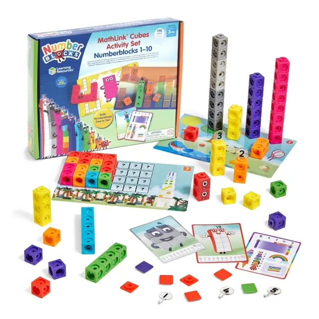 Learning Resources Εκπαιδευτικό Παιχνίδι MathLink Cubes Numberblocks Αριθμοκυβάκια 1-10 Activity Set για 3+ ετών LSP0949-UK
