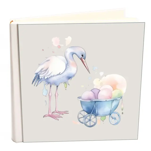 Άλμπουμ my album stork 01 boho style με ριζόχαρτο 35x35cm και κουτί άλμπουμ