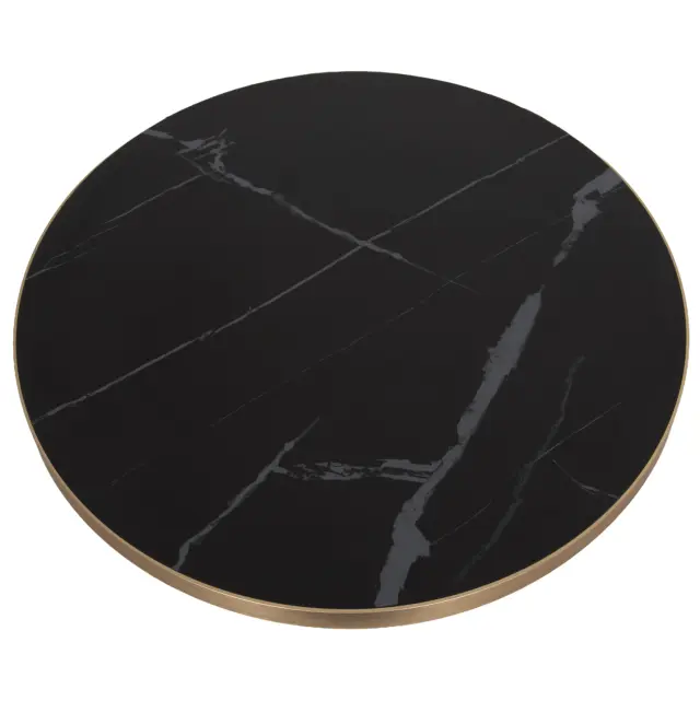 ΕΠΙΦΑΝΕΙΑ ΤΡΑΠΕΖΙΟΥ SINTERED STONE FB96652.13 BLACK MARBLE--ΠΛΑΙΣΙΟ ALU ΧΡΥΣΟ Φ60εκ. 3