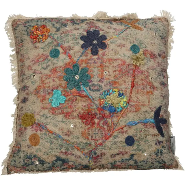 Μαξιλάρι Vintage Πολύχρωμο Βαμβακερό 45x45cm