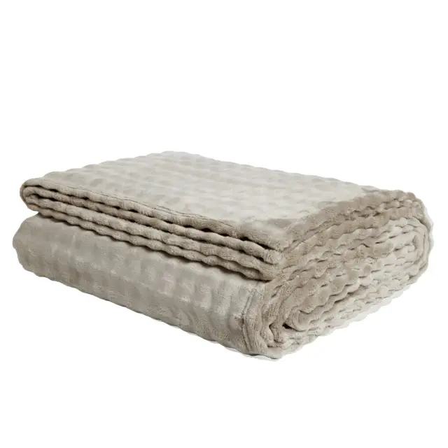 Κουβέρτα 220x240 Υπέρδιπλη 350gsm Fleece Das Home 1370 Taupe 100% Πολυέστερ 3