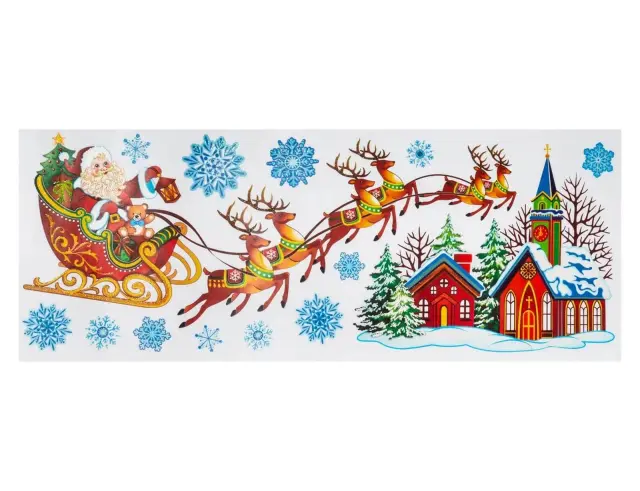 Χριστουγεννιάτικα Αυτοκόλλητα Fééric Lights & Christmas για παράθυρα, σε 4 επιλογές σχεδίων 162594