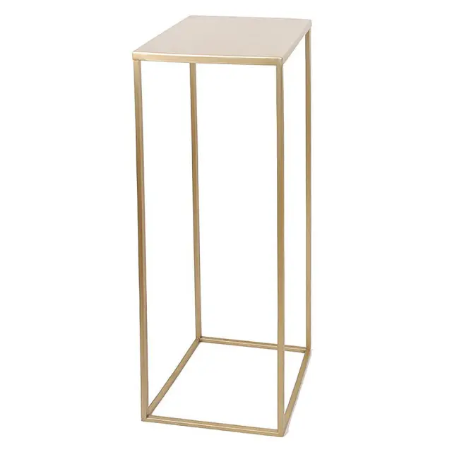 Σταντ Χρυσό Τετράγωνο Μέταλλο 25x25x70cm