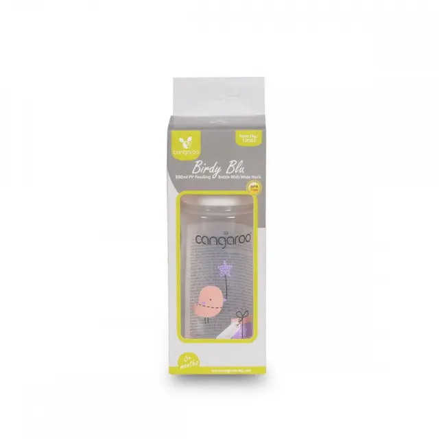 Μπιμπερό με αντί-κολική θηλή PP 300ml Birdy Blu Girl Cangaroo 3800146261726 3