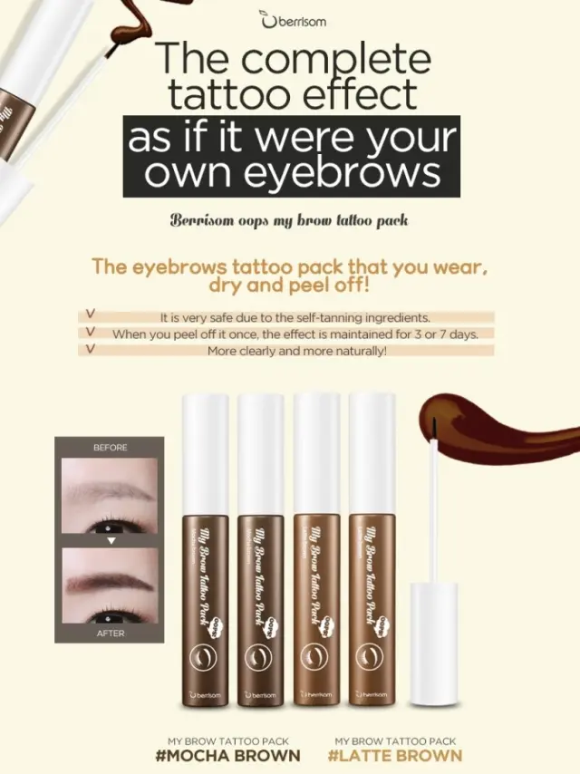 Berrisom My Brow Tattoo Pack 02 Latte Brown 10gr για Φυσικό Σχήμα Φρυδιών