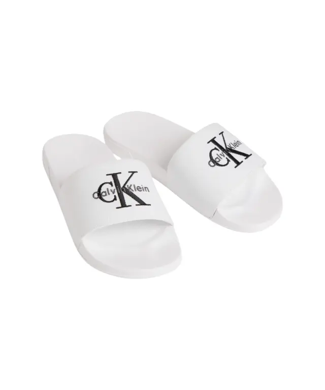Calvin Klein – Γυναικείες Παντόφλες Ess Slides Cv HW0HW02958-01W Λευκό 2