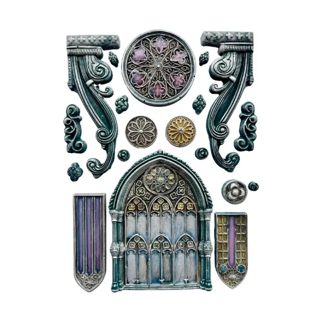 Καλούπι σιλικόνης A5, 15×21cm, Stamperia, Master of Magic, Gothic architecture 2