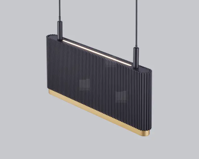 Κρεμαστό Φωτιστικό KOBE LED Μαύρο-Χρυσό 42W 2700K IP20 Άμεσο & Έμμεσο Φως Μαύρο Μαύρο/Χρυσό Χρυσό 2