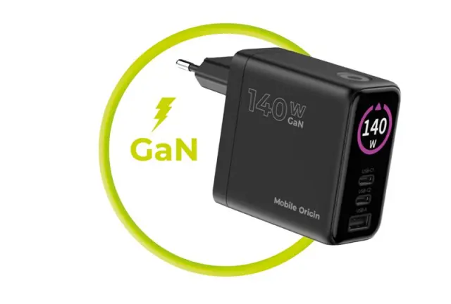 Mobile Origin 140W GaN Display Charger PW21 - 2x USB-C + USB-A 2