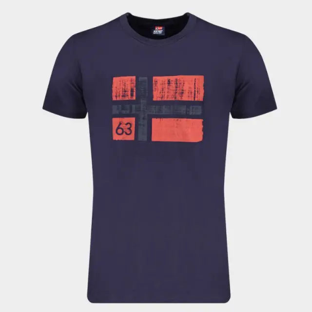 Norway Nautical School - Ανδρικό T-shirt Κοντομάνικο 846019-BLU Μπλε Σκούρο - 2XL